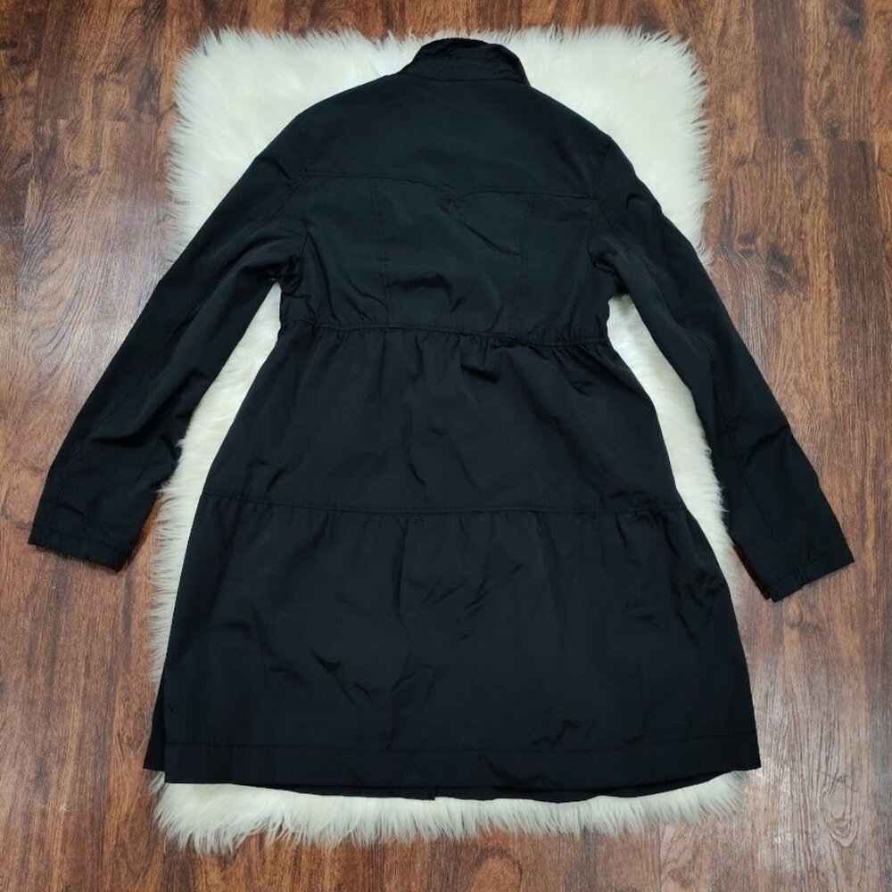 Valentino R.E.D Black Raincoat/Shacket Peplum Whimsy Goth Babydoll 40 S/M - Picture 13 of 15